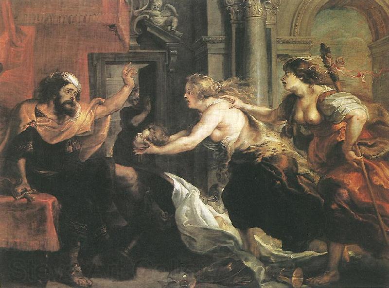 RUBENS, Pieter Pauwel Tereus Confronted with the Head of his Son Itylus